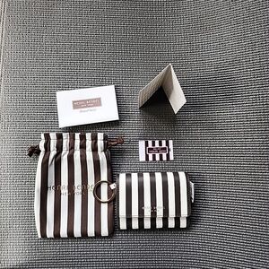 NWT Henri Bendel Centennial Stripe Coin Purse with Dustbag Included